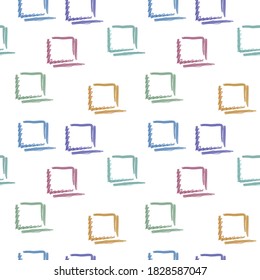 Quadrate nahtloses Muster. Stoffdesign, Bettwäsche, Tischdecken. Druck für Kinderbekleidung. mehrfarbige Tapete. Rahmen für Text. Vektor eps10