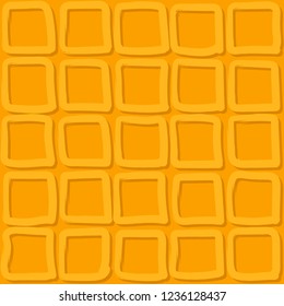Squares - seamless pattern. Small orange squares. Hand drawn uneven shapes, like waffles. Background or texture for tissue, paper, etc.