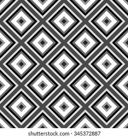 Squares seamlessly repeatable, monochrome pattern. Vector art.