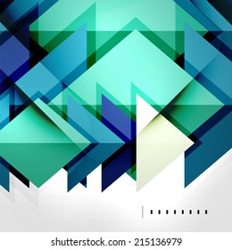 Squares and shadows - colorful geometric futuristic tech abstract background