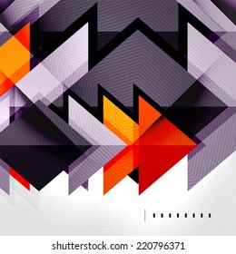 Squares and shadows - colorful geometric futuristic tech abstract background