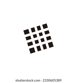 Quadrate, geometrische Strukturen Symbol einfache Logo-Vektorgrafik