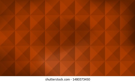 squares and triangles of brown tones are arranged in rows and form a relief geometric surface. Abstract polygonal wallpaper with 3D effect. vector

