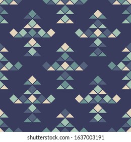 Squares and triangles. Design of geometric shapes. Seamless pattern. Vector illustration for web design or print.