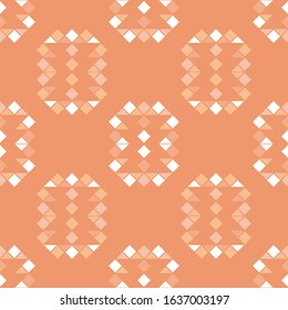 Squares and triangles. Design of geometric shapes. Seamless pattern. Vector illustration for web design or print.