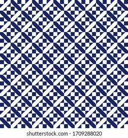 Squares, triangles, figures seamless pattern. Folk wallpaper. Checks, triangular shapes, forms ornate. Geometric background. Tribal motif. Ethnic ornament. Textile print, abstract. Vector artwork