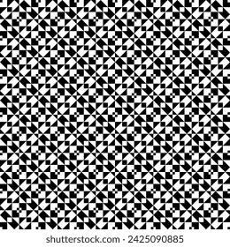 Squares, triangles, figures seamless pattern. Folk wallpaper. Checks, triangular shapes, forms ornate. Geometric background. Tribal motif. Ethnic ornament. Textile print, abstract. Vector artwork