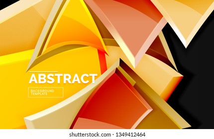 Squares and triangles geometrical background. Vector template