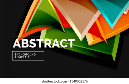 Squares and triangles geometrical background. Vector template