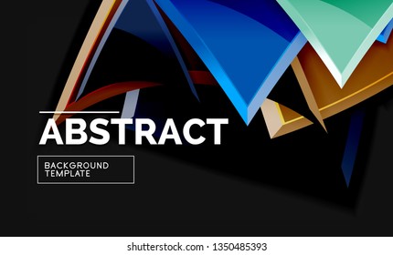 Squares and triangles geometrical background. Vector template