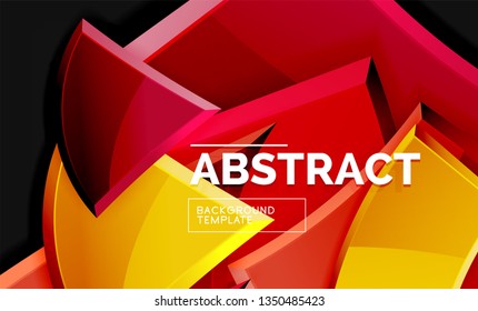 Squares and triangles geometrical background. Vector template