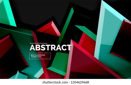 Squares and triangles geometrical background. Vector template