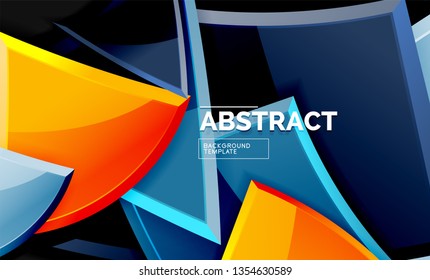 Squares and triangles geometrical background. Vector template