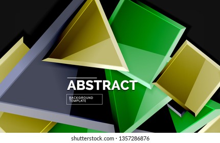 Squares and triangles geometrical background. Vector template