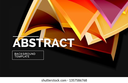 Squares and triangles geometrical background. Vector template