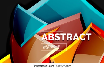 Squares and triangles geometrical background. Vector template