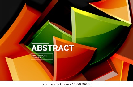 Squares and triangles geometrical background. Vector template