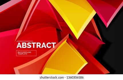 Squares and triangles geometrical background. Vector template