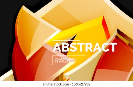 Squares and triangles geometrical background. Vector template