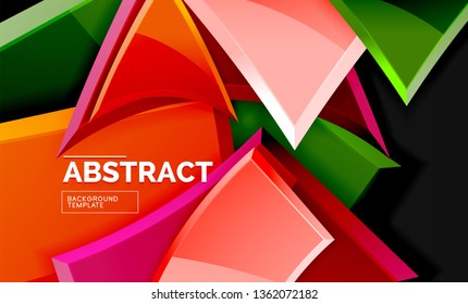 Squares and triangles geometrical background. Vector template