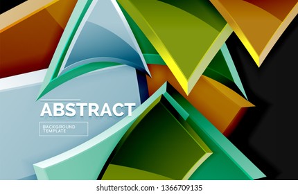 Squares and triangles geometrical background. Vector template