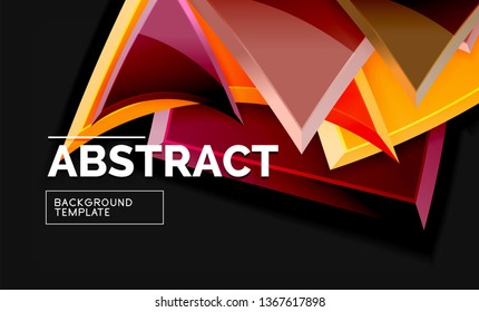 Squares and triangles geometrical background. Vector template