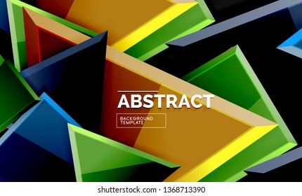 Squares and triangles geometrical background. Vector template