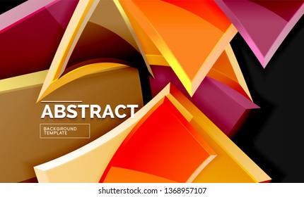 Fundo geométrico dos quadrados e triângulos. Modelo de vetor