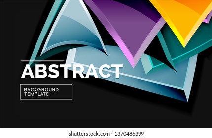 Squares and triangles geometrical background. Vector template