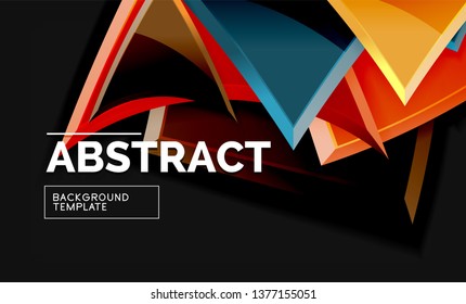 Squares and triangles geometrical background. Vector template