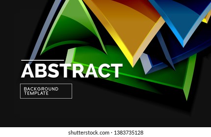 Squares and triangles geometrical background. Vector template