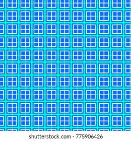 Squares of various sizes on a turquoise background
