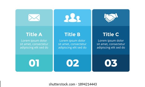 Squares vector colorful Infographic. 3 options, steps, processes. Presentation slide template. Banners timeline. Data visualization.