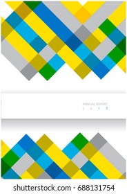 squares vector cover design, modern page layout with symmetrical transparent shapes and frame for your text