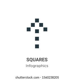 Squares vector icon on white background. Flat vector squares icon symbol sign from modern infographics collection for mobile concept and web apps design.