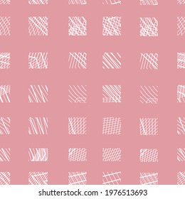 squares vector pattern pink color structural digital illustration strict order cage stripes dashes flourish doodle irregular abstraction shape background