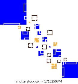 Squares well arranged diagonally.  