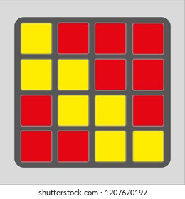 squares are yellow and red eps10
