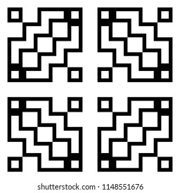 Squares, zigzag lines pattern. Linear background. Tribal motif. Spanish ethnic ornament. Folk wallpaper. Repated geometrical figures, curves backdrop. Digital paper, textile print. Seamless abstract