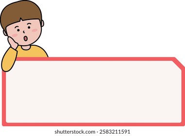 Square-shaped memo paper frame background