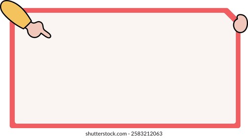 Square-shaped memo paper frame background