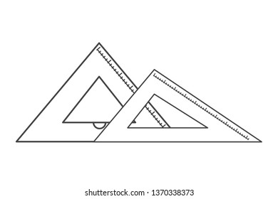 squaring rule tool isolated icon