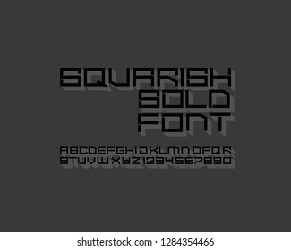 squarish font set