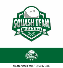 Squash badge logo in modern minimalist style