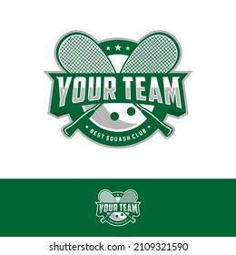 Squash badge logo in modern minimalist style