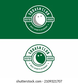 Squash badge logo in modern minimalist style