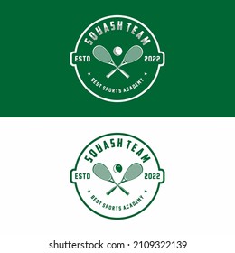 Squash badge logo in modern minimalist style