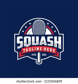 Squash badge logo in modern minimalist style