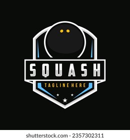 Squash badge logo in modern style, Vector illustration