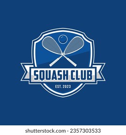 Squash badge logo in modern style, Vector illustration